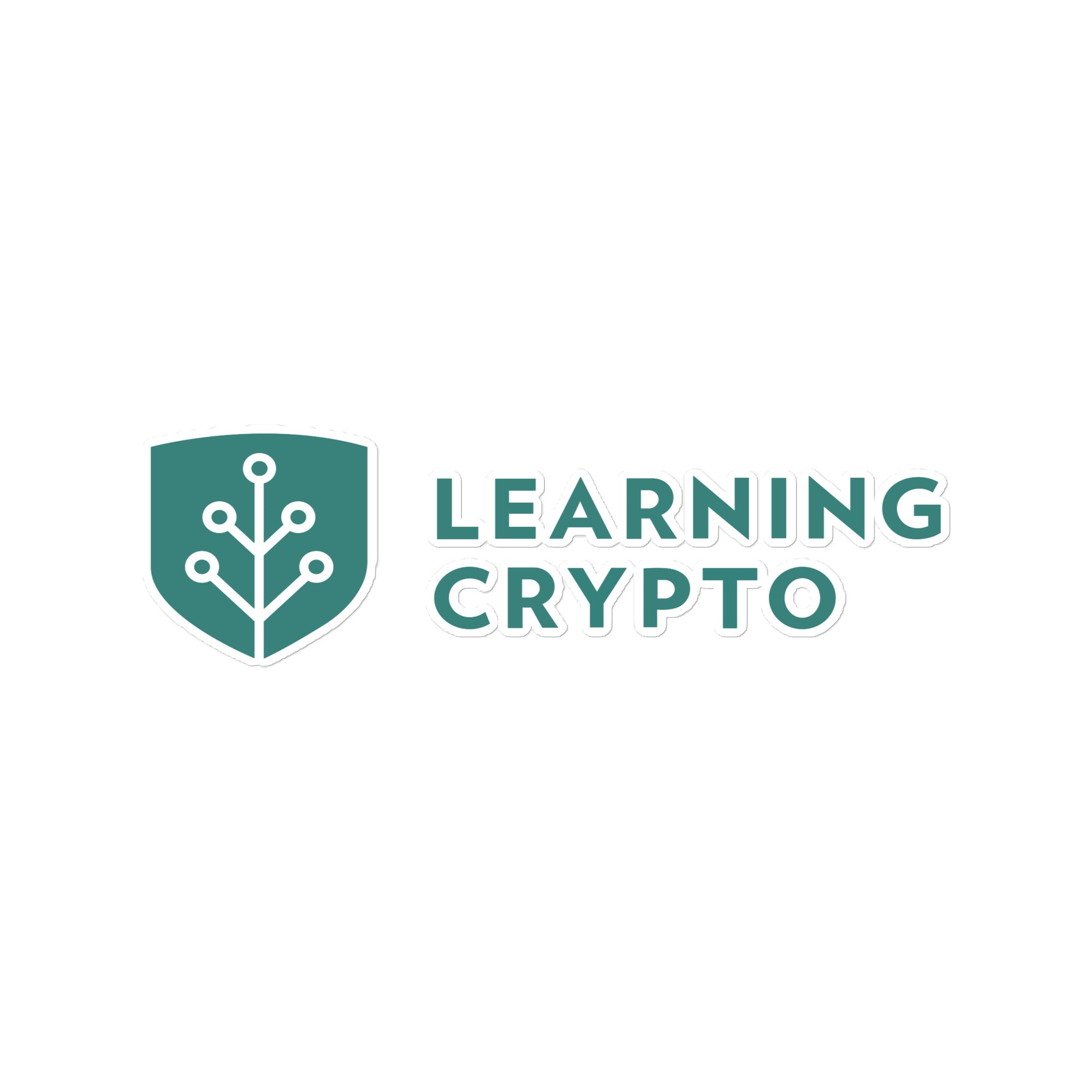 Learning Crypto Sticker Kiss Cut White