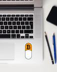 BTC Pill Sticker White