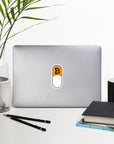 BTC Pill Sticker Kiss Cut White