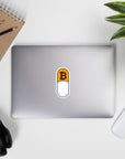 BTC Pill Sticker White