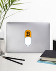BTC Pill Sticker White