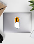 BTC Pill Sticker Kiss Cut White