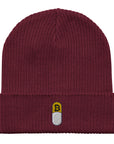Bitcoin Beanie Hat Burgundy