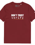 "Don't Trust, Verify" T-Shirt Burgundy