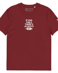 "If USA Fails, There's Always USB" T-Shirt Burgundy