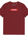 "DISOBEY" Bitcoin T-Shirt Burgundy