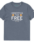 Tax Free Pronouns T-Shirt Dark Heather Blue