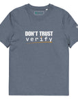"Don't Trust, Verify" T-Shirt Dark Heather Blue