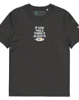 "If USA Fails, There's Always USB" T-Shirt Dark Heather Grey