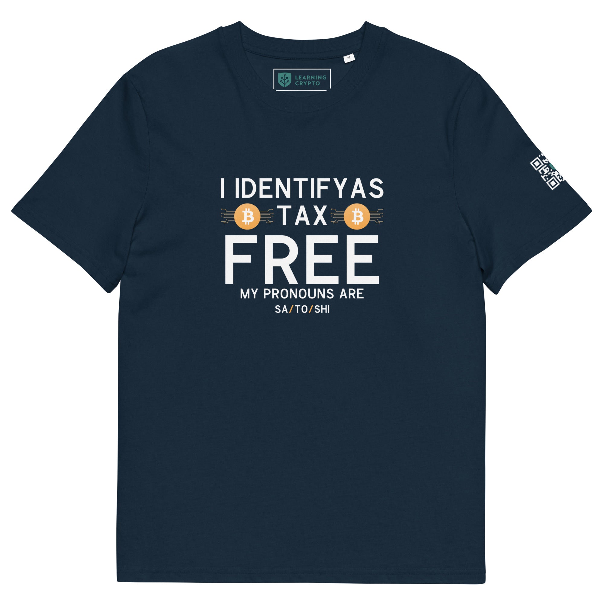 Tax Free Pronouns T-Shirt - 100% Organic Cotton – Learning Crypto