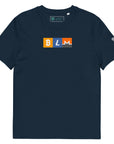 BLM Crypto T-Shirt Featuring Bitcoin, Litecoin & Monero Frech Navy