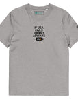 "If USA Fails, There's Always USB" T-Shirt Heather Grey