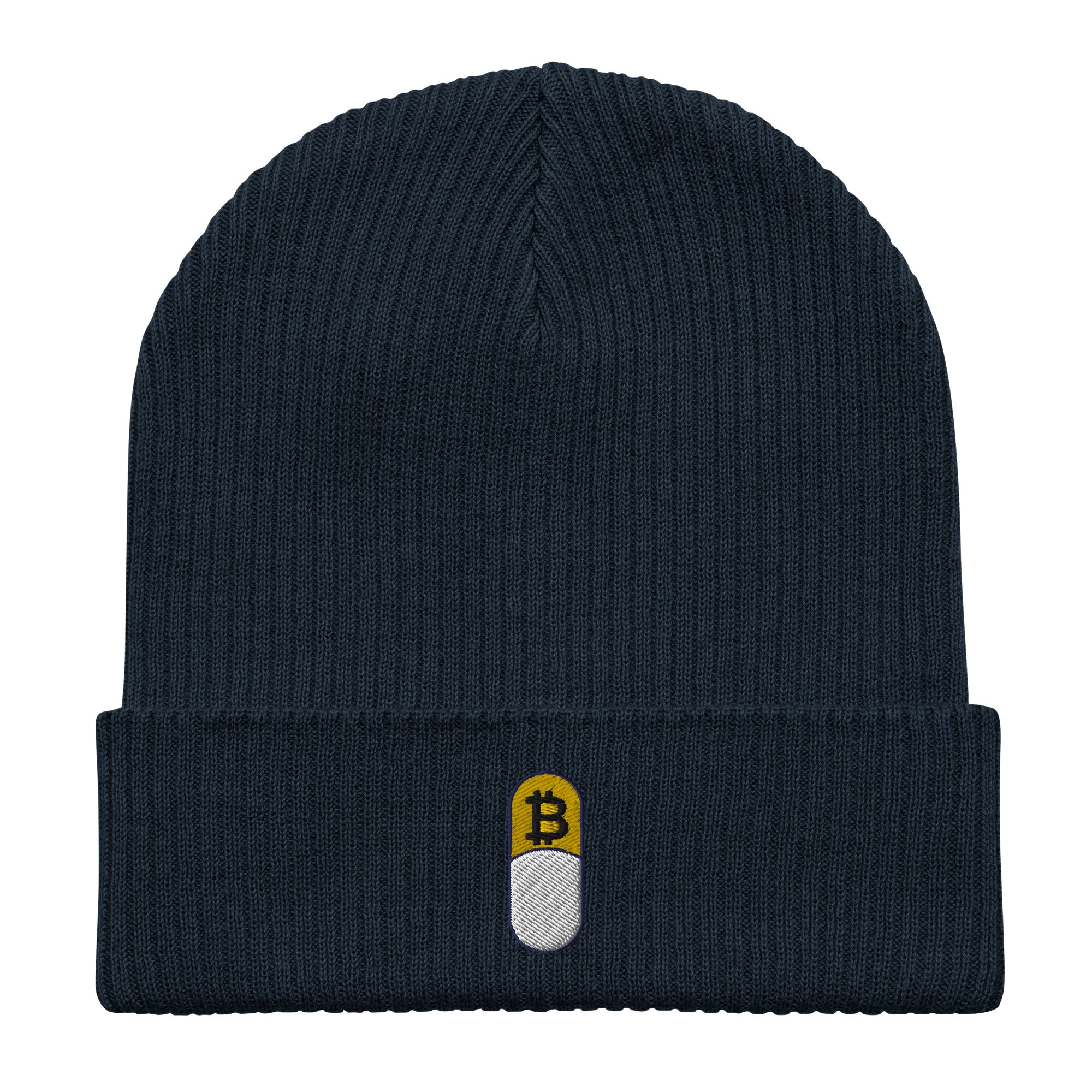 Bitcoin Beanie Hat Oxford Navy