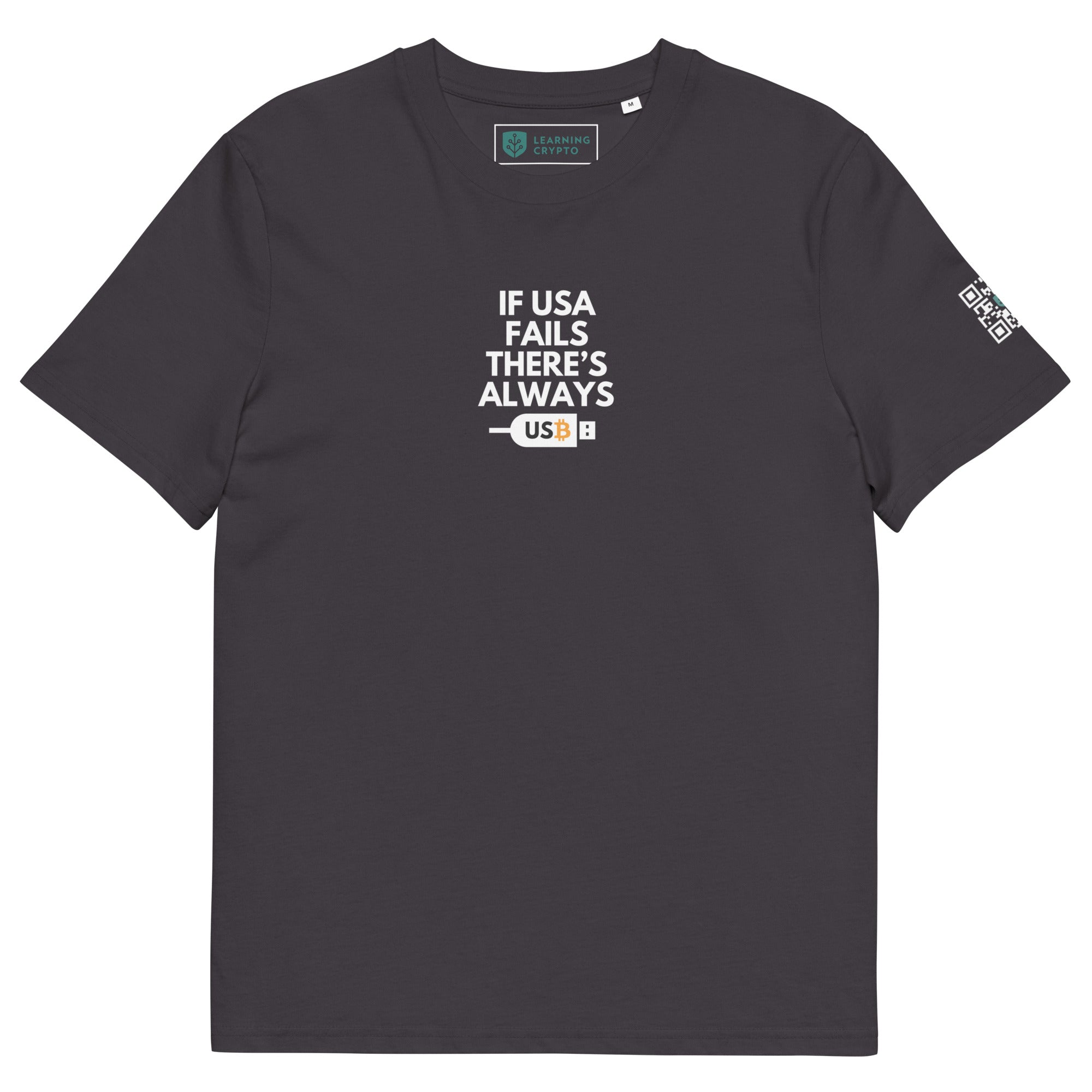 "If USA Fails, There's Always USB" T-Shirt Anthracite