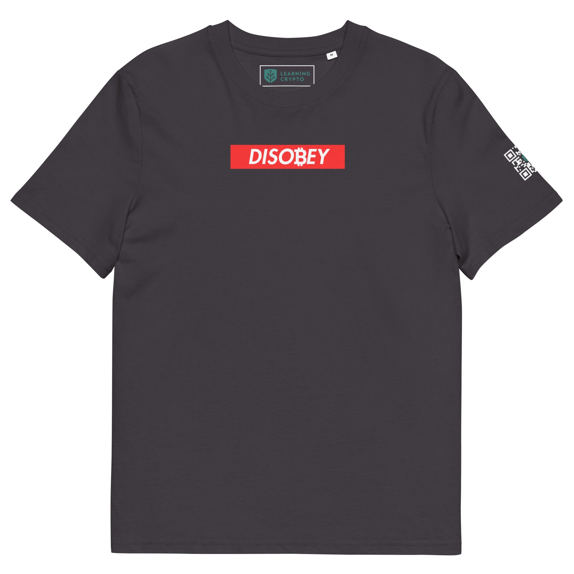 "DISOBEY" Bitcoin T-Shirt Anthracite