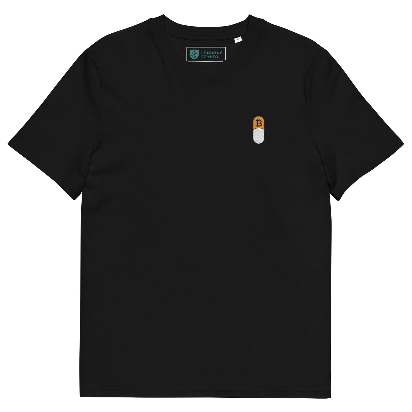 Bitcoin Orange Pilled Embroidered T-Shirt - 100% Organic Cotton