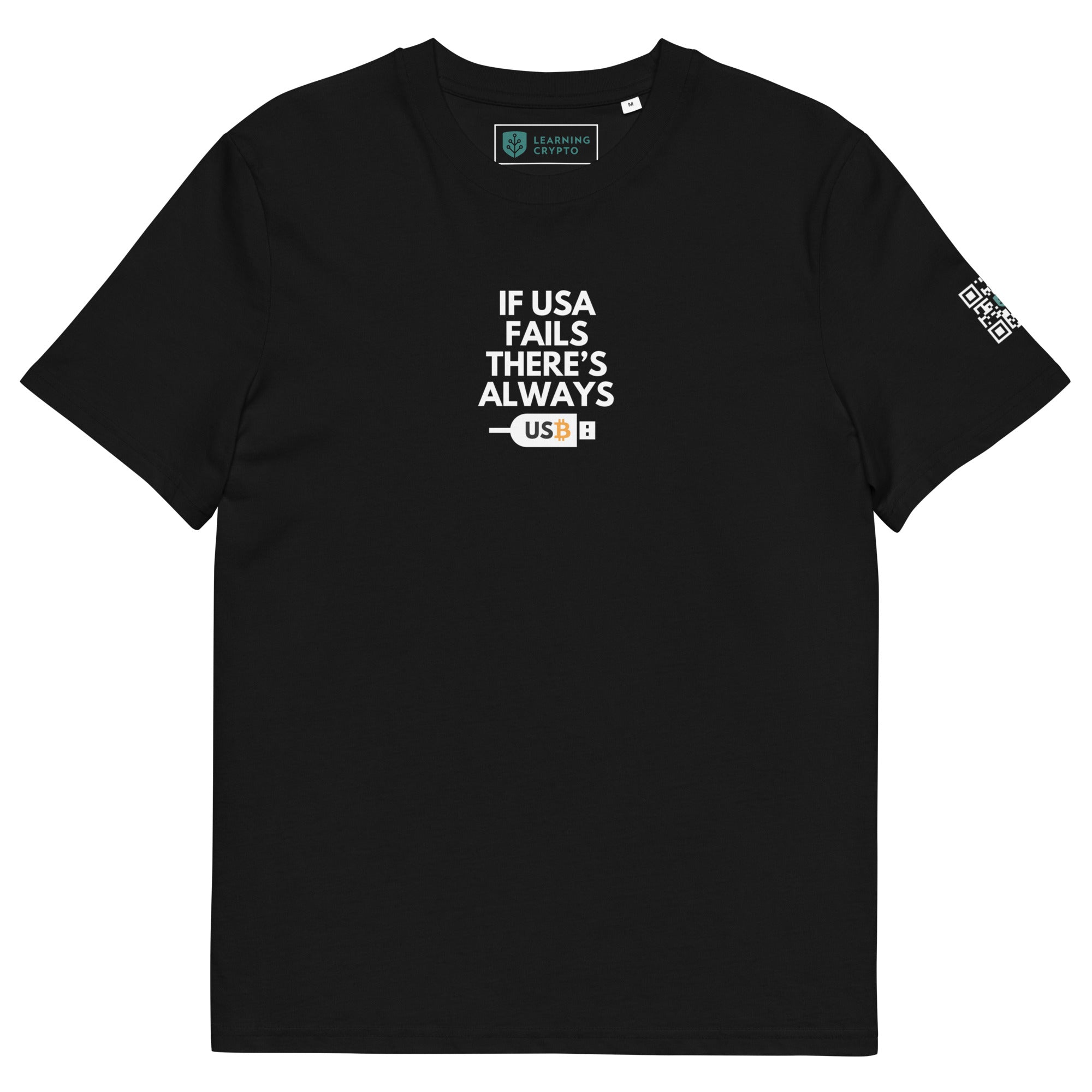 "If USA Fails, There's Always USB" T-Shirt Black