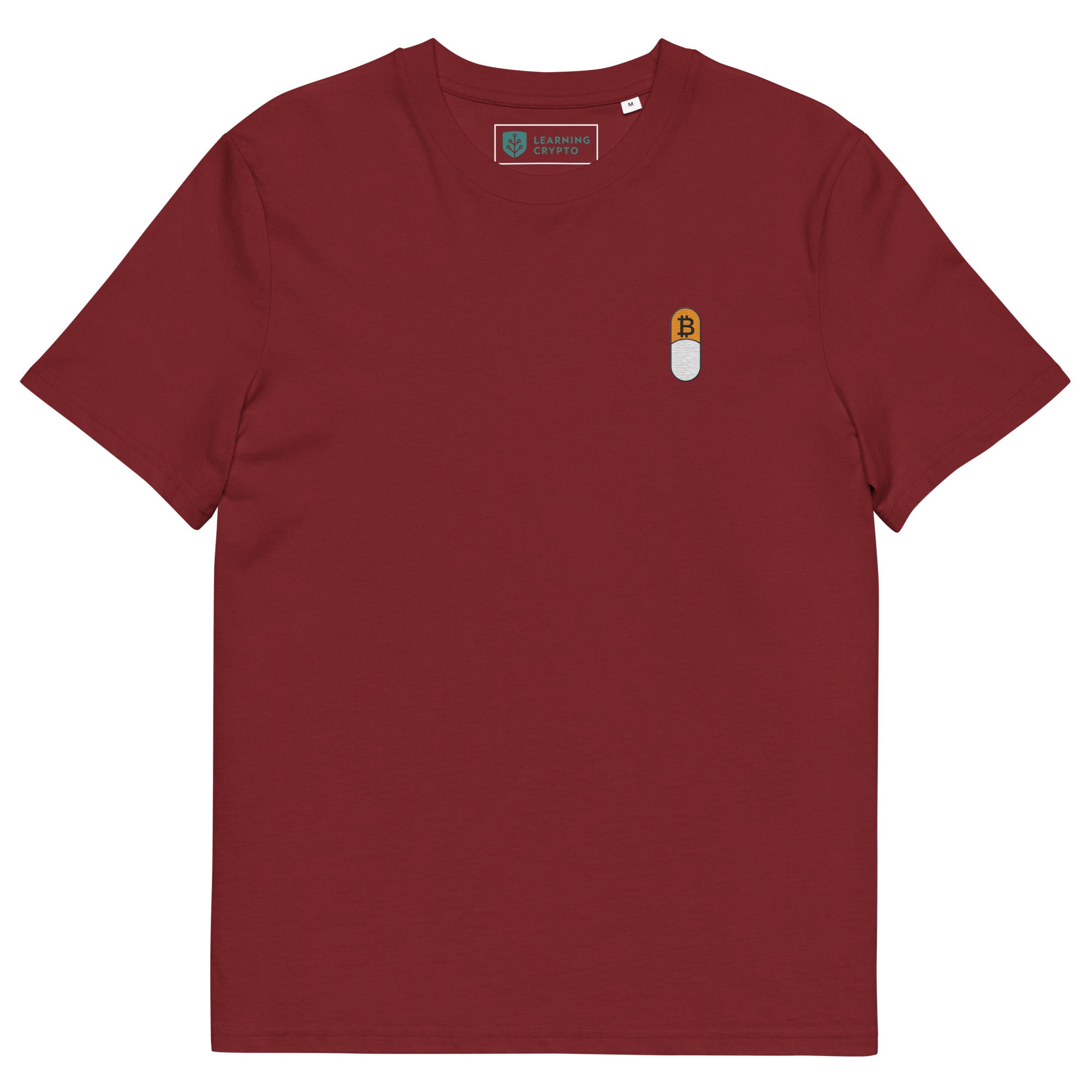 Orange Pilled Bitcoin T-Shirt Burgundy