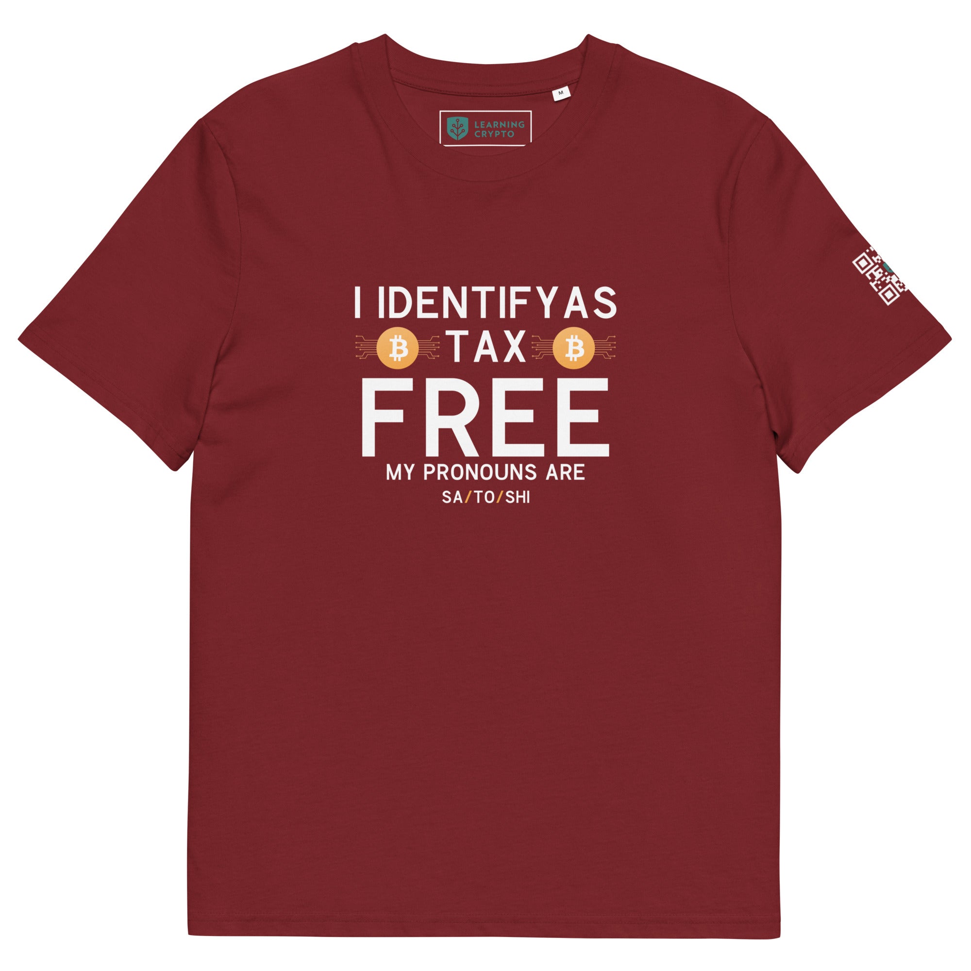 Tax Free Pronouns T-Shirt Burgundy