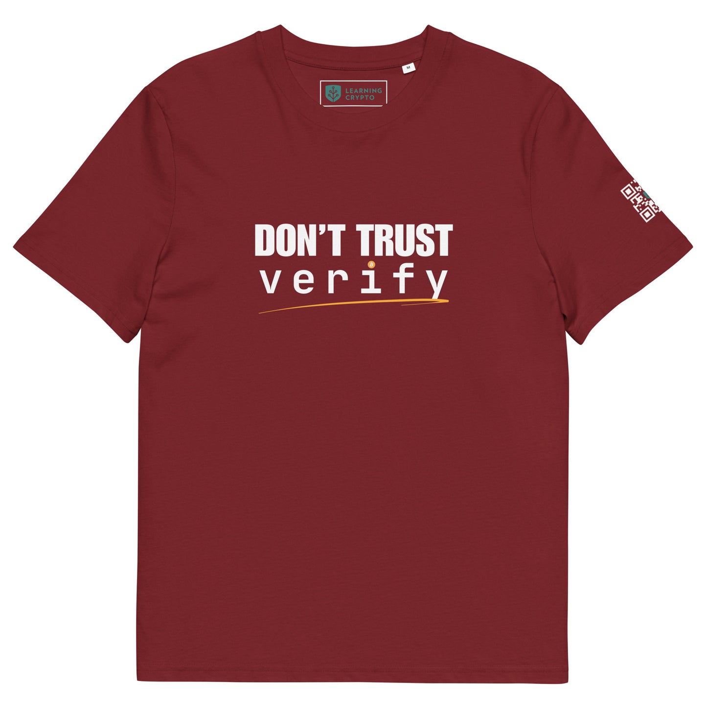 Don't Trust Verify Bitcoin T-Shirt - 100% Organic Cotton