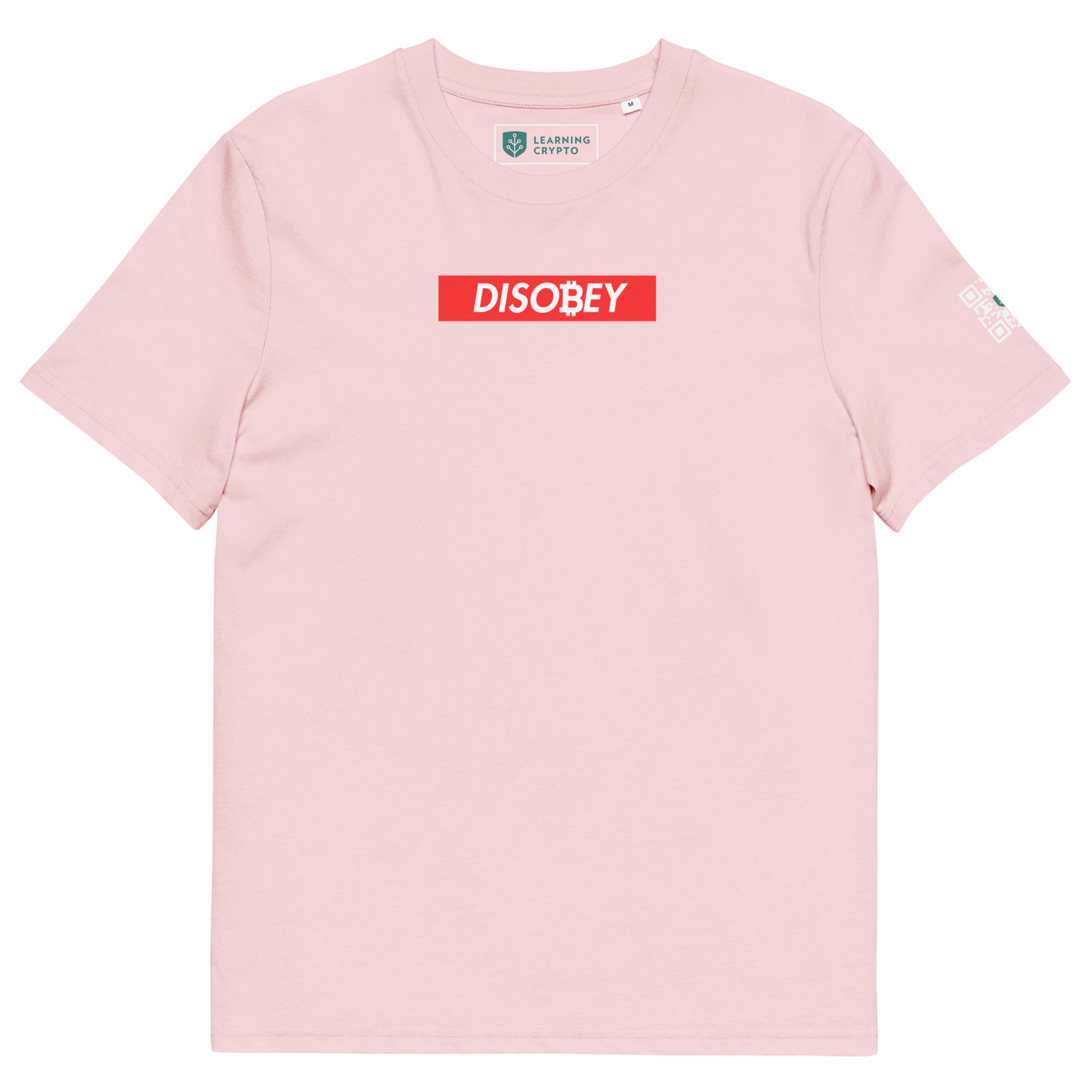 &quot;DISOBEY&quot; Bitcoin T-Shirt Pink