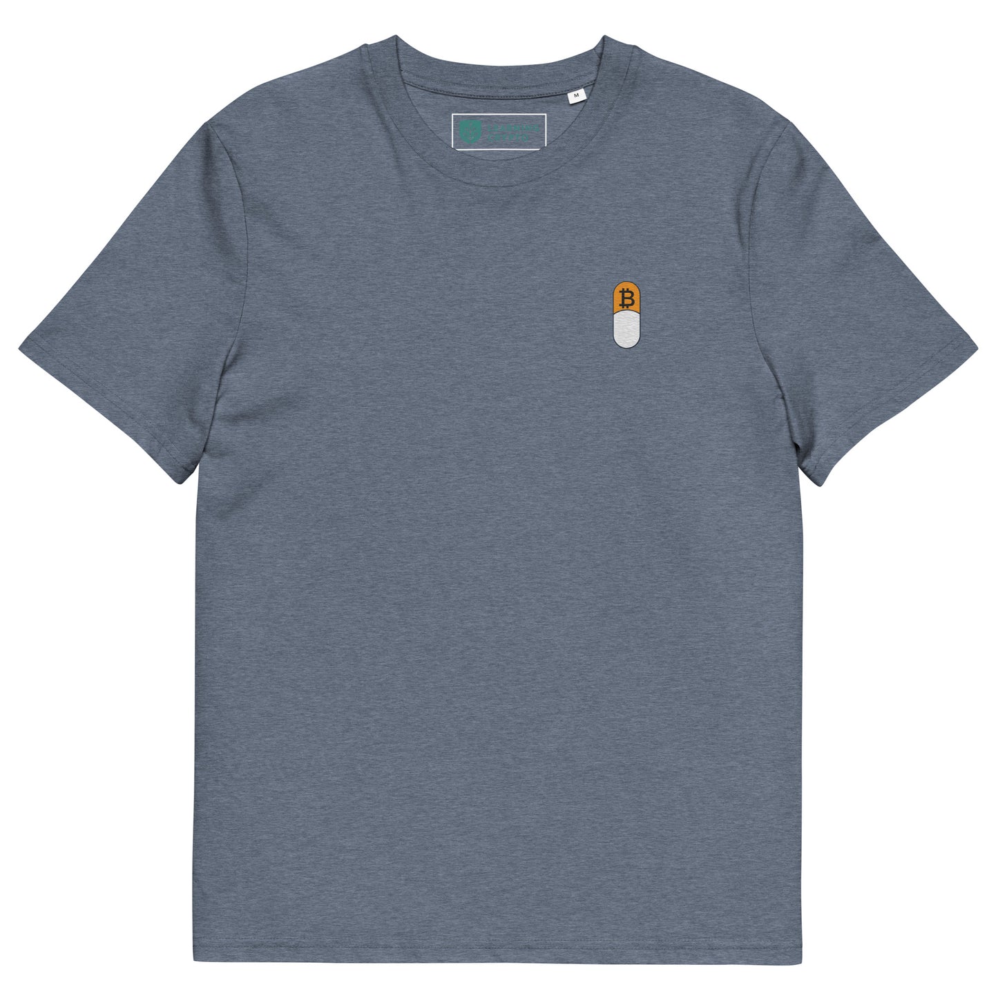 Bitcoin Orange Pilled Embroidered T-Shirt - 100% Organic Cotton