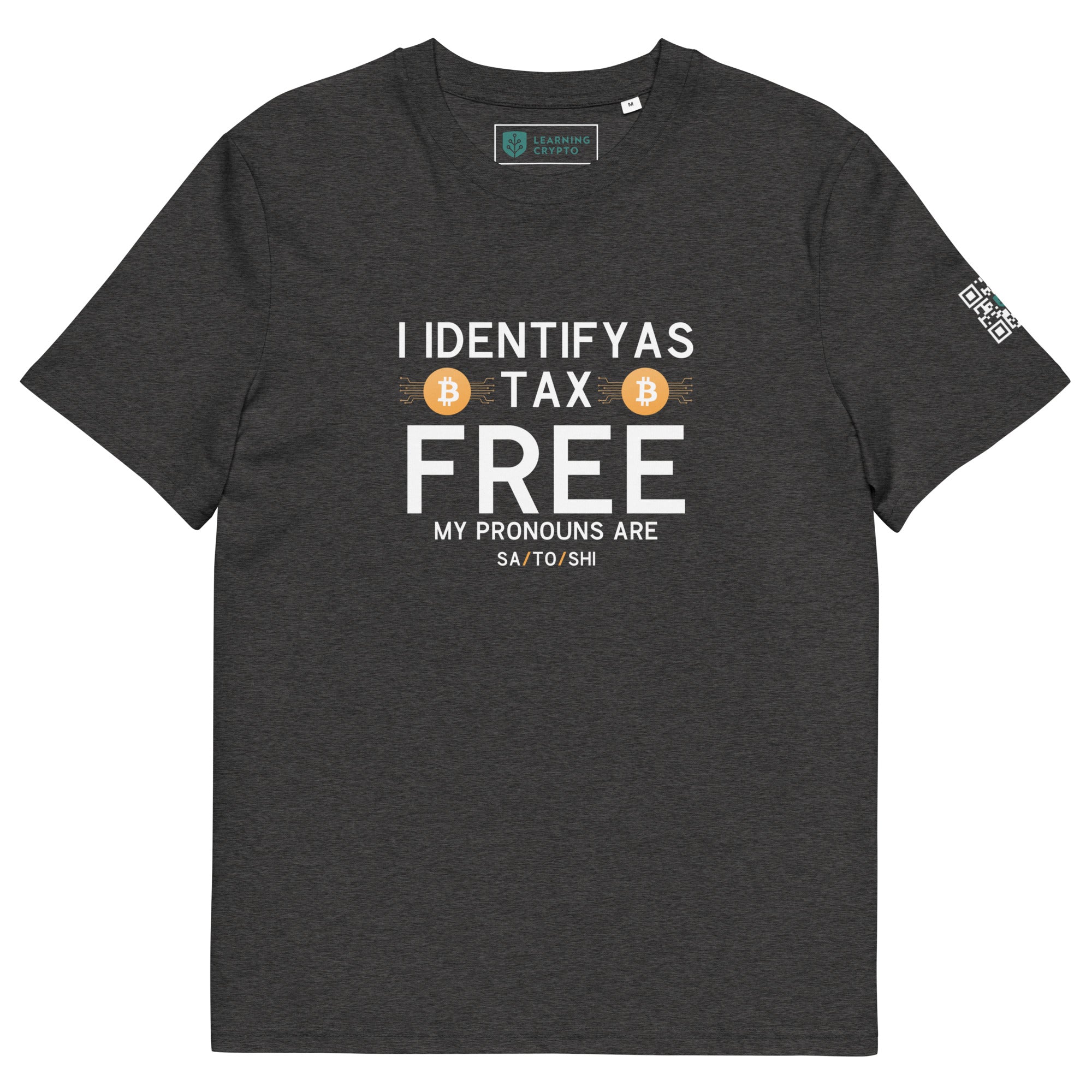 Tax Free Pronouns T-Shirt Dark Heather Grey