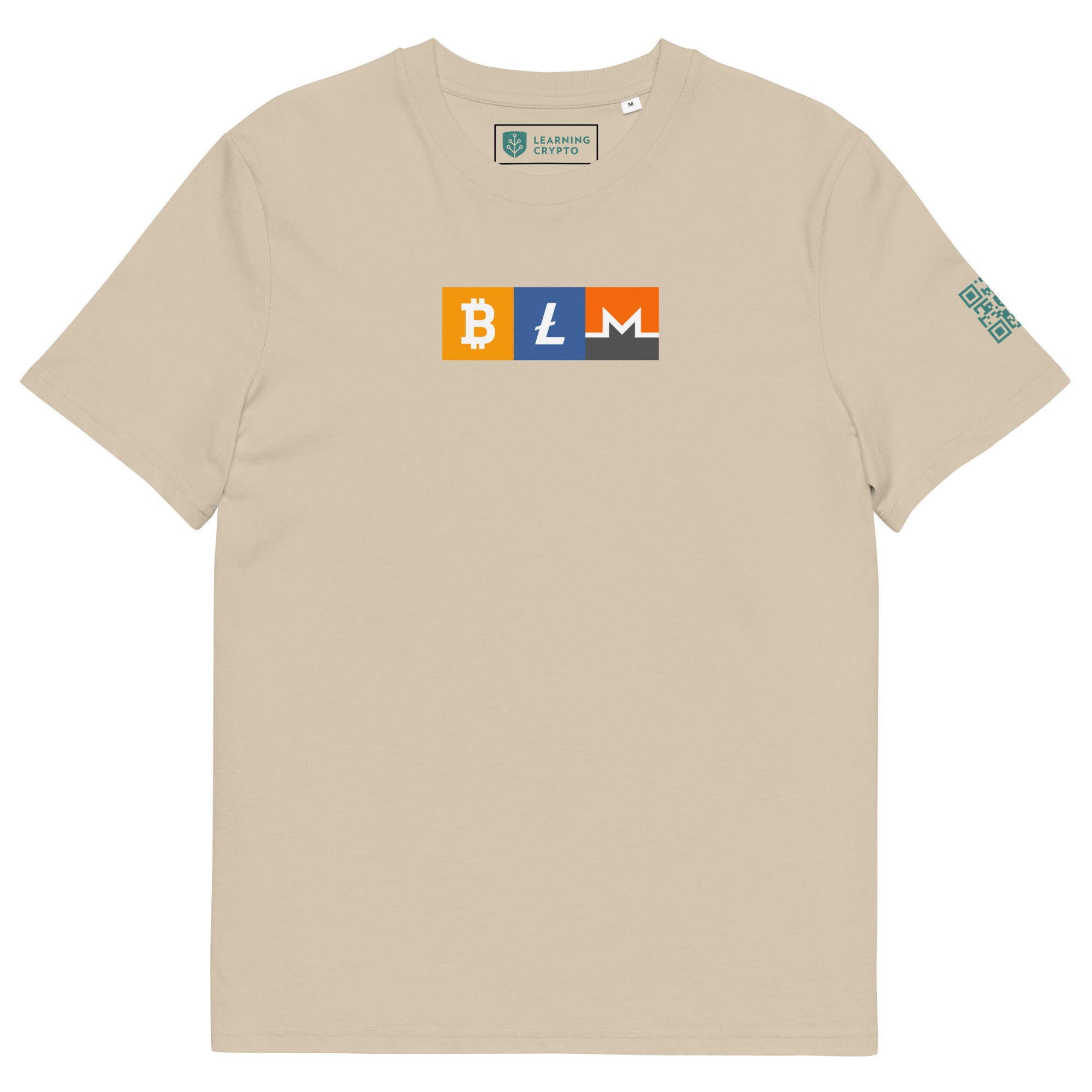 BLM Crypto T-Shirt Featuring Bitcoin, Litecoin & Monero Desert Dust