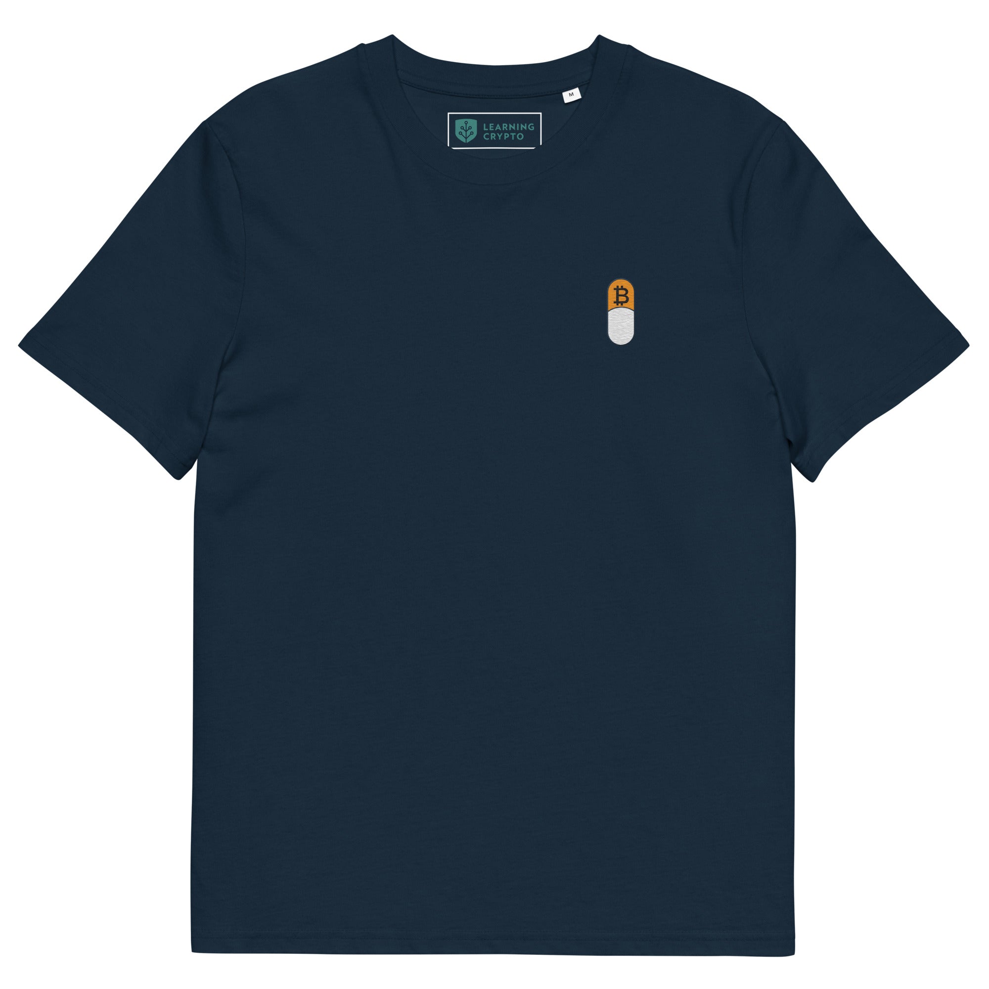 Orange Pilled Bitcoin T-Shirt French Navy