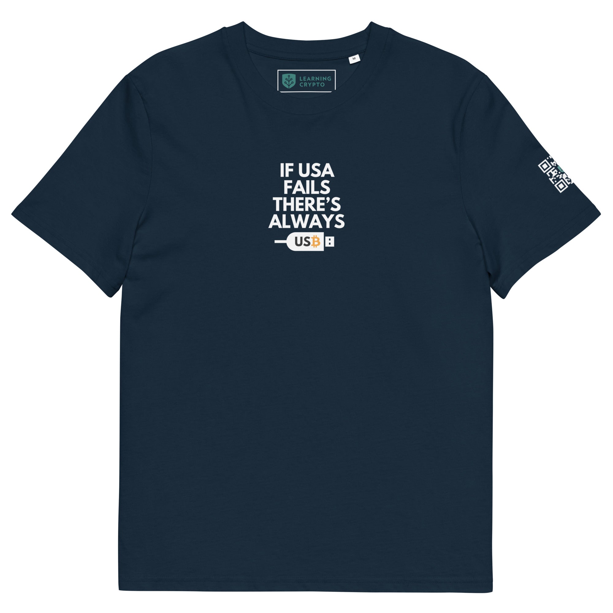 "If USA Fails, There's Always USB" T-Shirt French Navy