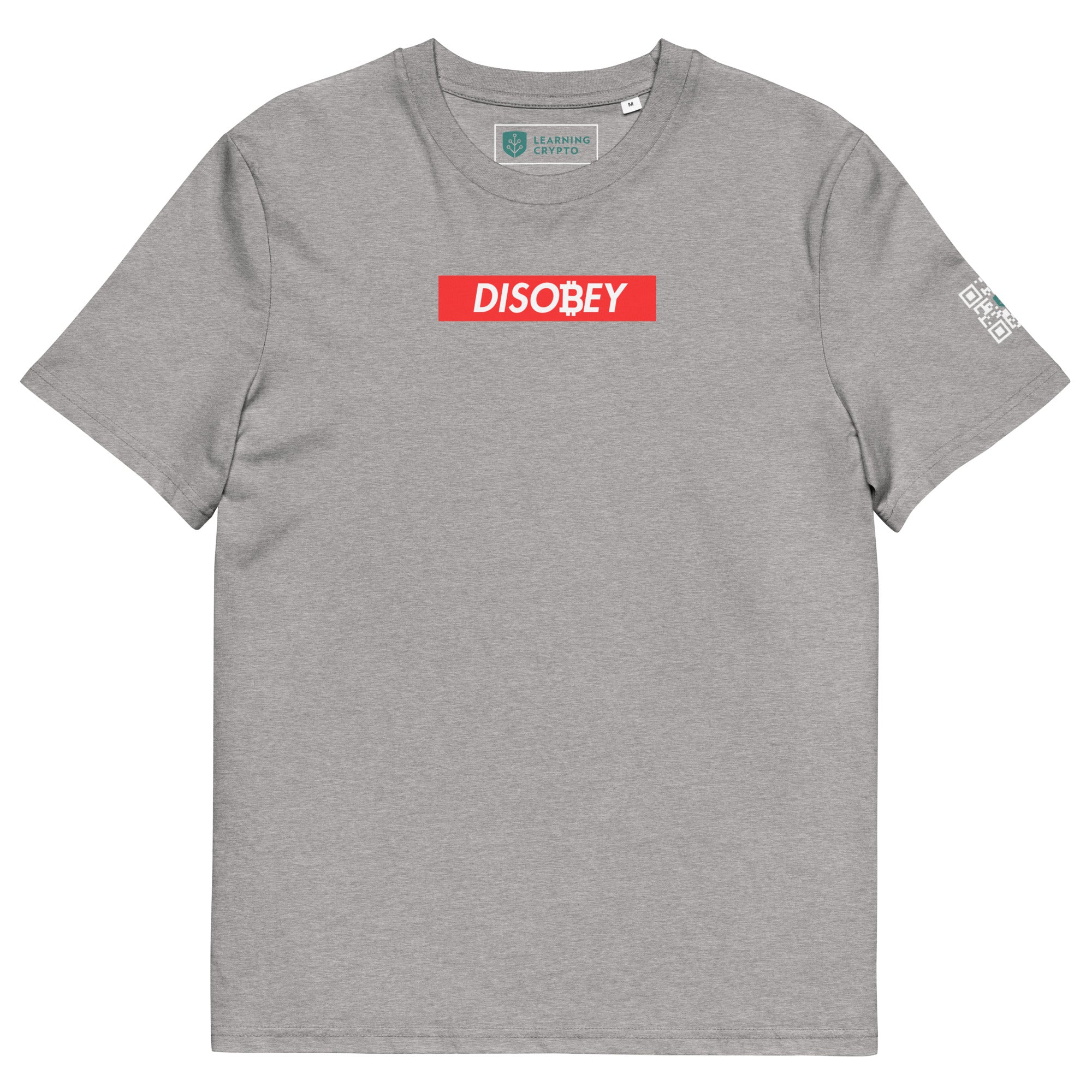 &quot;DISOBEY&quot; Bitcoin T-Shirt Grey