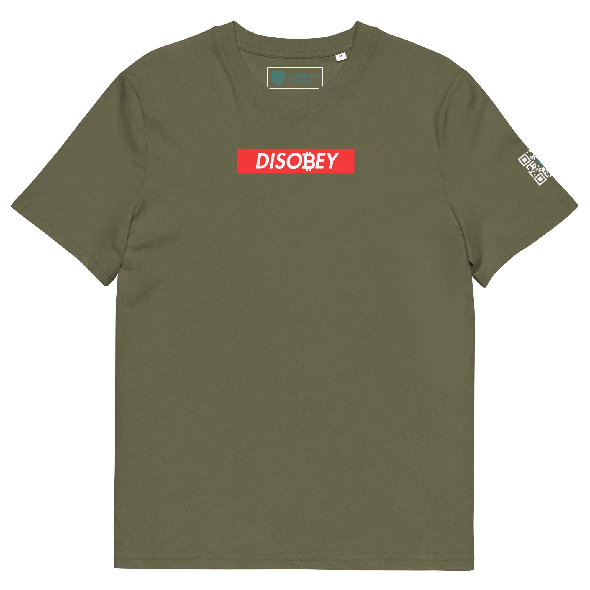 &quot;DISOBEY&quot; Bitcoin T-Shirt Khaki
