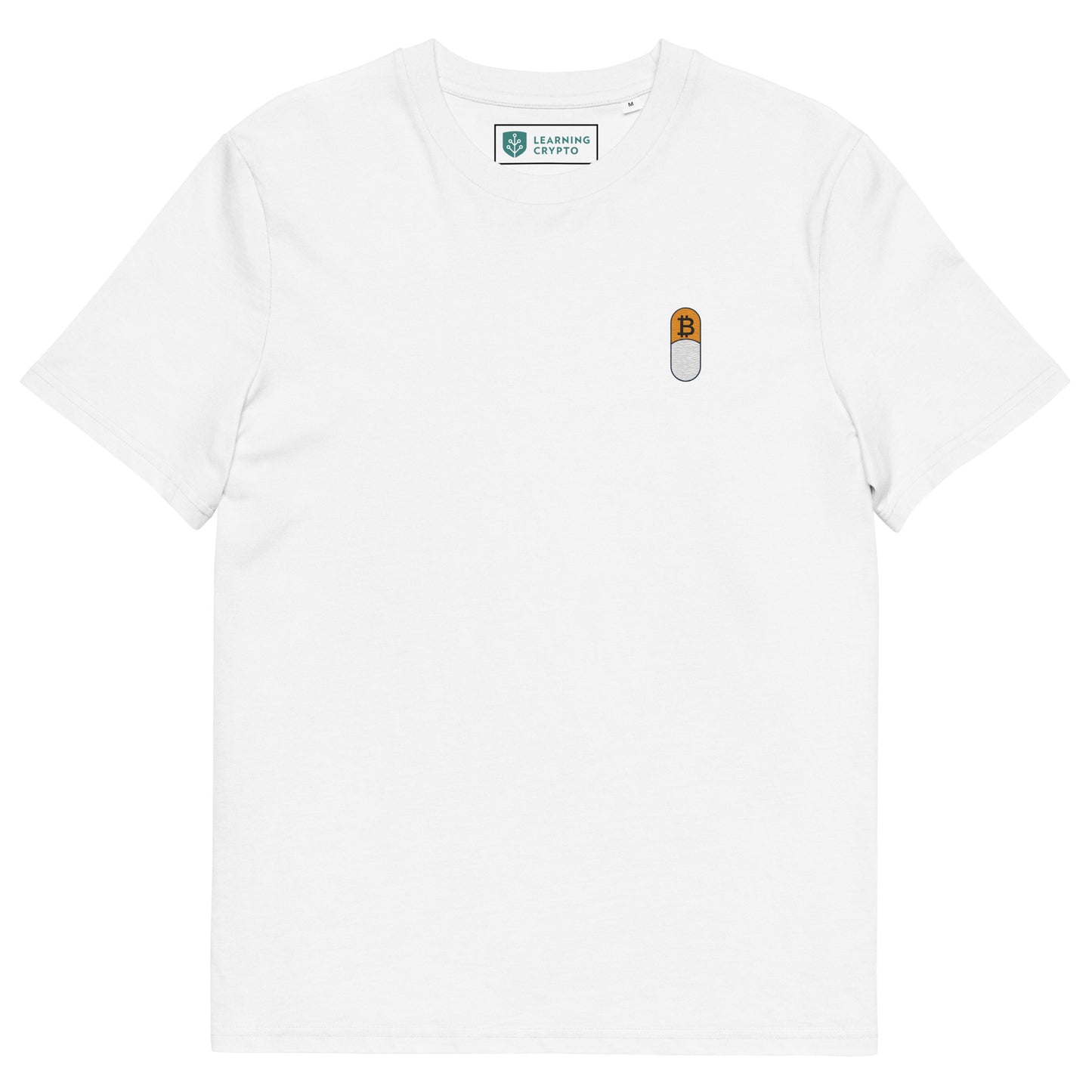 Bitcoin Orange Pilled Embroidered T-Shirt - 100% Organic Cotton